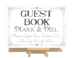 Personalised Swirly Style Guest Book Metal Sign